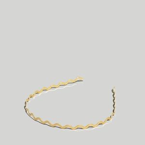Madewell skinny headband pearl headband skinny zigzag headband in vintage gold